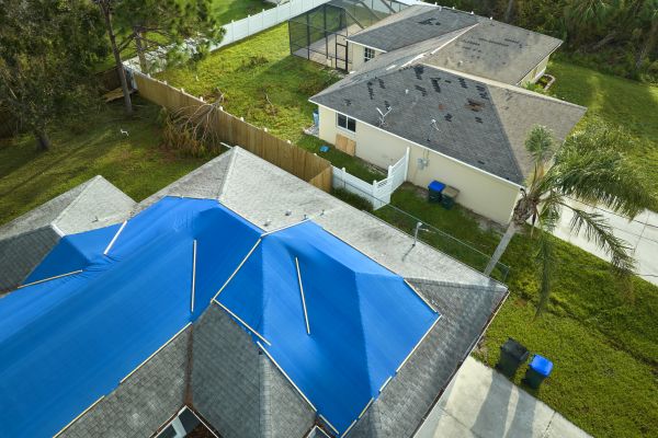 Roof Tarp Installation